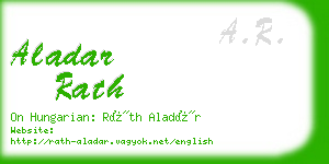 aladar rath business card